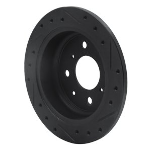 Chrysler LHS Brake Rotor (1) - Front Left - R1 Concepts - Drilled & Slotted - Black - `98-`00